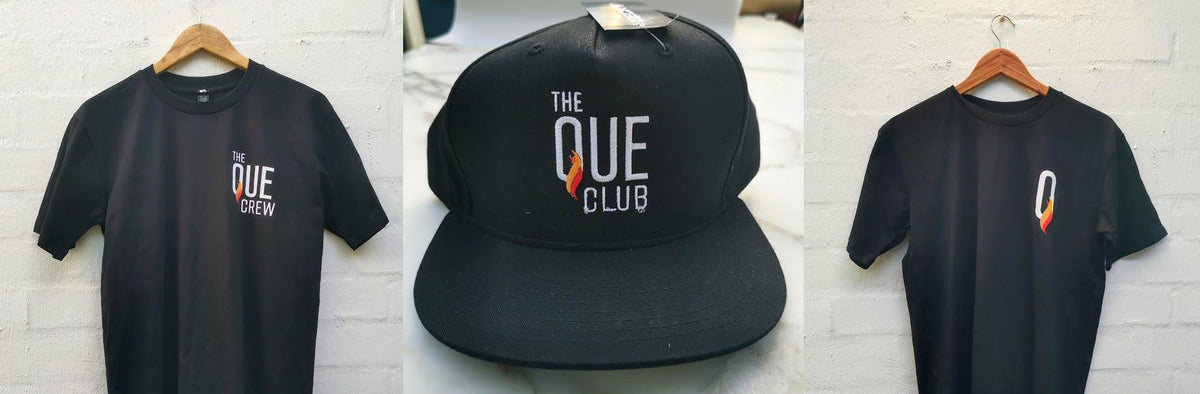 Que Club merch