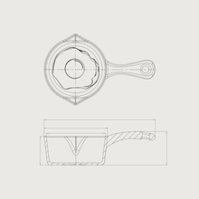 Load image into Gallery viewer, Ironclad "The Legacy Jr." Handcrafted 10cm Cast Iron Pan