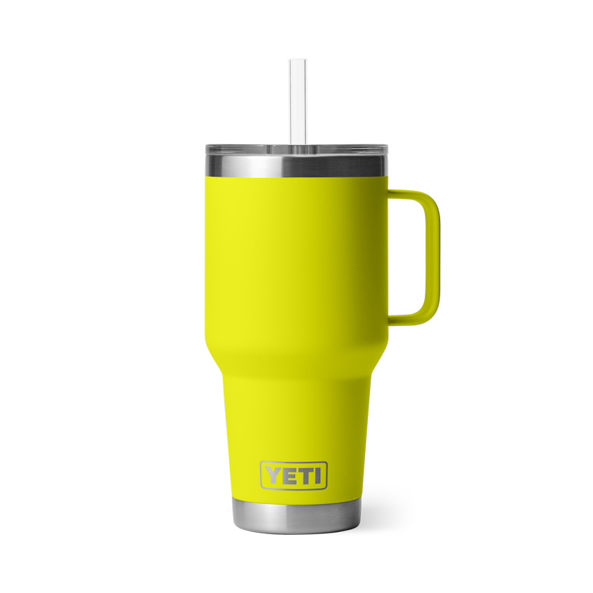 YETI Rambler 35oz (994ml) Straw Mug in Firefly Yellow