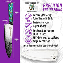Load image into Gallery viewer, Chef Supply Co. "Chef Knife 21cm" Sea Creature Series