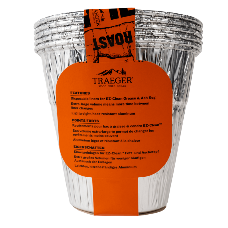 Traeger "EZ-Clean Grease & Ash Keg Liners" - 5 Pack