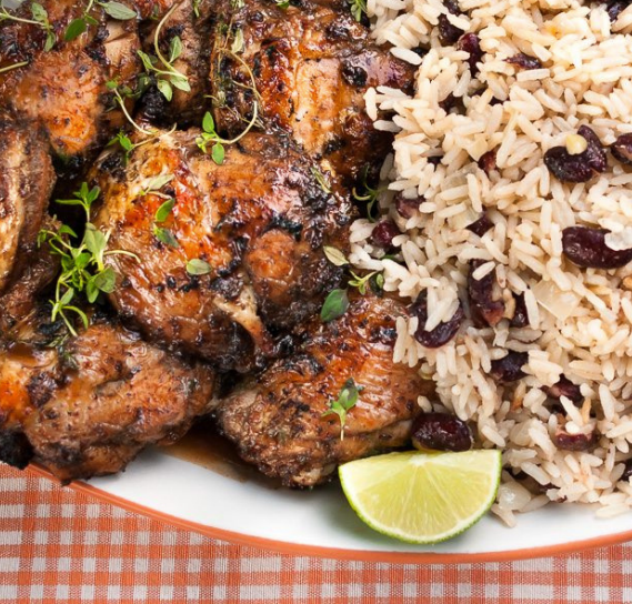 Jammin' Jerk Chicken with Rice and Peas