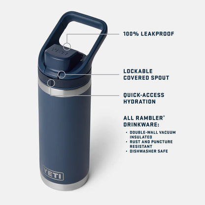 YETI Rambler 18oz (532ml) Flip Chug Bottle