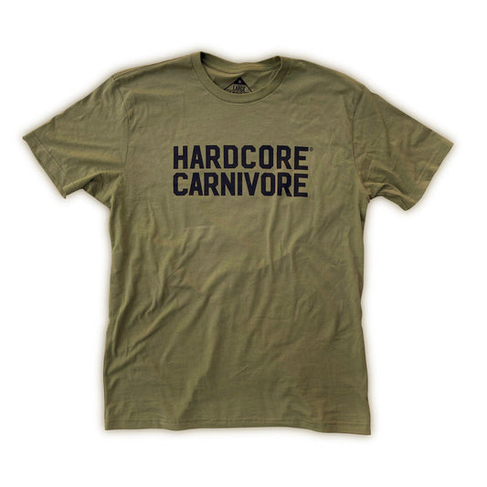 Hardcore Carnivore "Black-on-Green Block Logo" T-Shirt