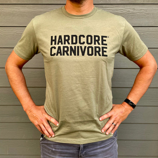 Hardcore Carnivore "Black-on-Green Block Logo" T-Shirt