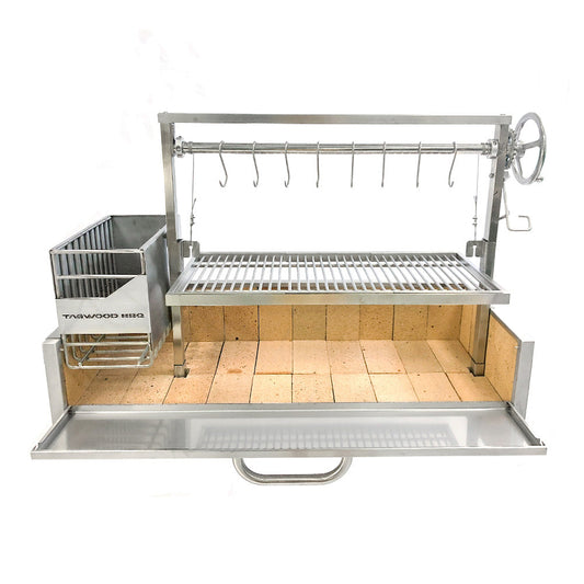 Tagwood BBQ "BBQ05SS" Built-In Santa Maria Argentine Charcoal & Woodfired Parrilla Grill