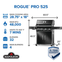 Load image into Gallery viewer, Napoleon "Rogue" PRO 525 SIB with Infrared Side Burner
