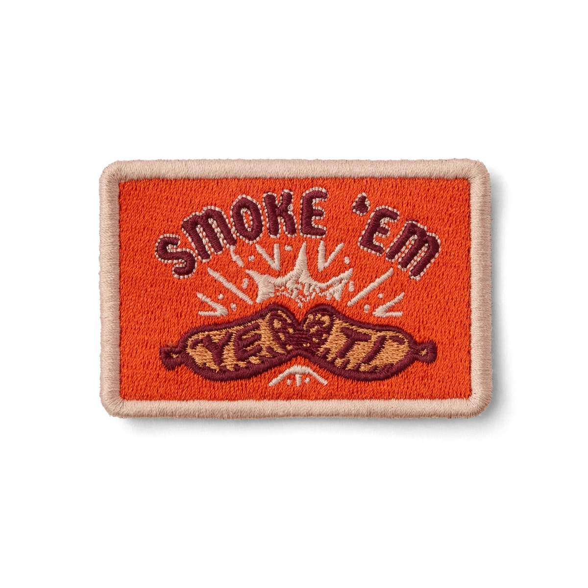 YETI Collectors Patch, Smoke 'em in Red