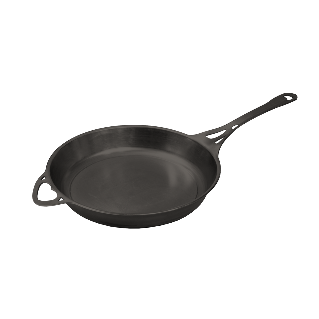 AUS-ION 'QUENCHED' 30cm Seasoned Wrought Iron Frypan