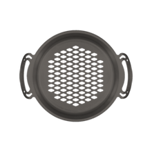 Load image into Gallery viewer, AUS-ION &#39;QUENCHED&#39; 35cm Seasoned Wrought Iron Flaming Skillet
