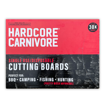 Load image into Gallery viewer, Hardcore Carnivore &quot;Disposable Cutting Boards&quot; - 30 Pack
