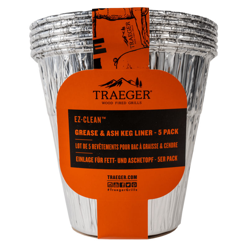 Traeger "EZ-Clean Grease & Ash Keg Liners" - 5 Pack