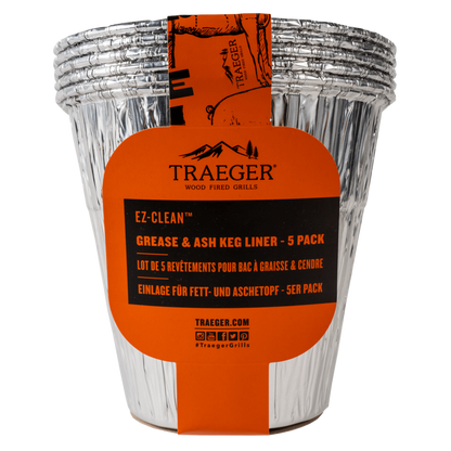 Traeger "EZ-Clean Grease & Ash Keg Liners" - 5 Pack